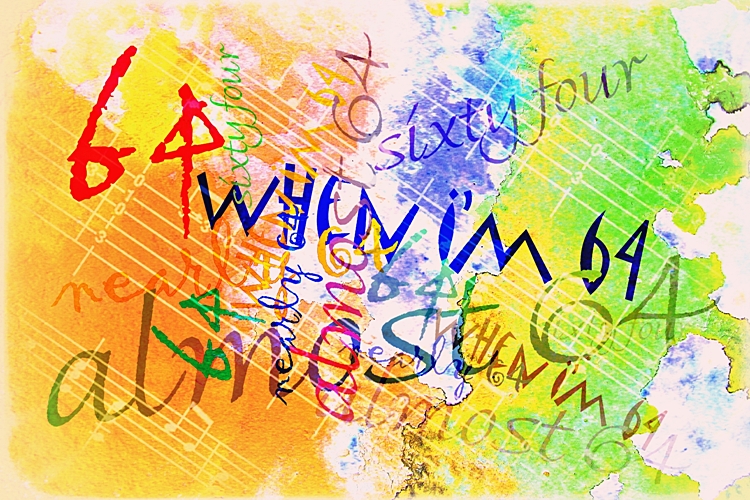 When I'm 64 - Watercolor, texture & vignette 008 & Let's make music 006.jpg