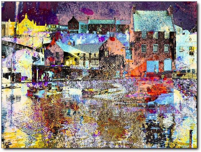 Reflections at Crail Harbour before applying Topaz Clean Plugin.jpg